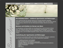 Tablet Screenshot of bonn-appart.de